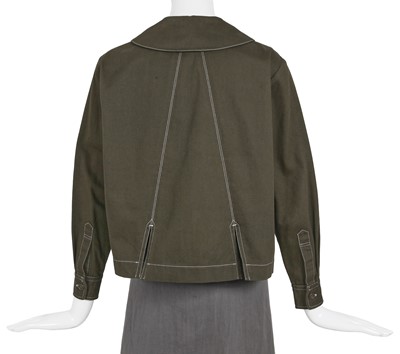 Lot 19 - A Comme des Garçons green and grey cotton ensemble, circa 1980