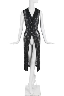 Lot 138 - A Comme des Garçons lace sleeveless tailcoat, ‘Lilith’ collection, Autumn-Winter 1992-93