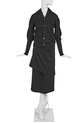Lot 116 - A Comme des Garçons black wool skirt, ‘Bonding’ collection, Autumn-Winter 1986-87