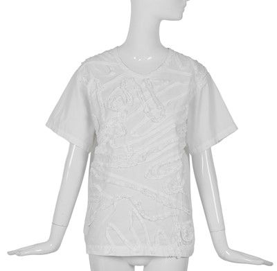 Lot 121 - A Comme des Garçons white cotton t-shirt, probably ‘Young Chic, No Shoulder’ collection, Spring-Summer 1987