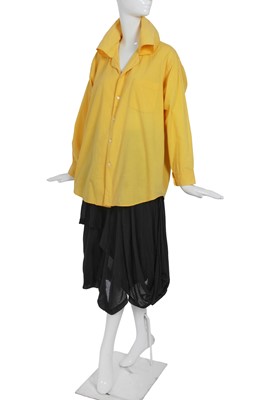 Lot 94 - A Comme des Garçons cotton ensemble, ‘Mud-Dyed’ collection, Spring-Summer 1985