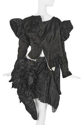 Lot 190 - A fine Comme des Garçons ruffled black silk-blend ensemble, ‘Dark Romance, Witch’ collection, Autumn-Winter 2004-05