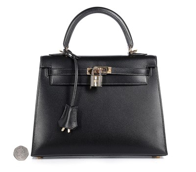 Lot 7 - An Hermès black calf leather miniature Kelly...