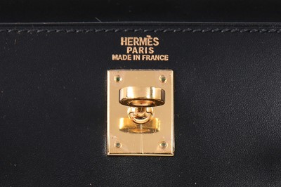 Lot 7 - An Hermès black calf leather miniature Kelly...