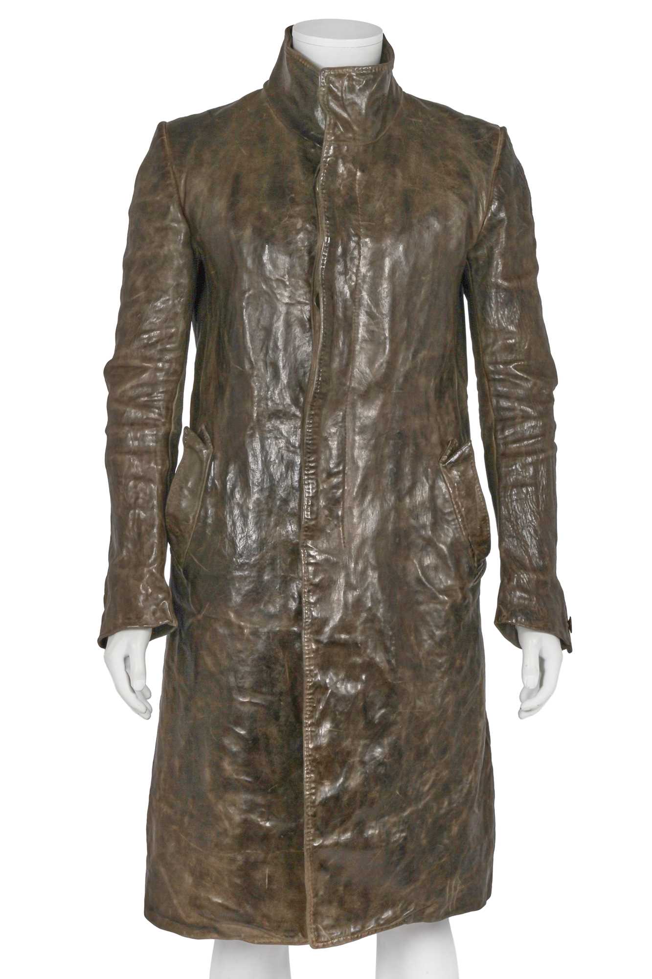 Lot 359 - A Carol Christian Poell men's garment-tanned brown leather coat, 2008