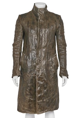 Lot 359 - A Carol Christian Poell men's garment-tanned brown leather coat, 2008