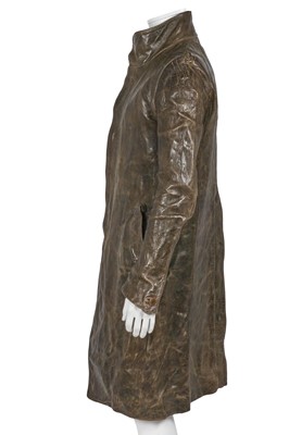 Lot 359 - A Carol Christian Poell men's garment-tanned brown leather coat, 2008