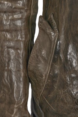 Lot 359 - A Carol Christian Poell men's garment-tanned brown leather coat, 2008