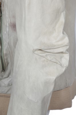 Lot 352 - A Carol Christian Poell men's garment-tanned light grey kangaroo leather jacket, '00 Off Scene' collection, Spring-Summer 2008