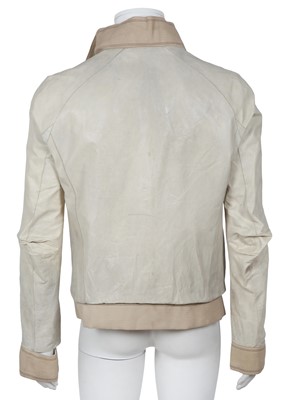 Lot 352 - A Carol Christian Poell men's garment-tanned light grey kangaroo leather jacket, '00 Off Scene' collection, Spring-Summer 2008