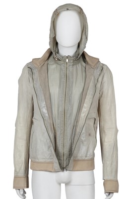 Lot 352 - A Carol Christian Poell men's garment-tanned light grey kangaroo leather jacket, '00 Off Scene' collection, Spring-Summer 2008