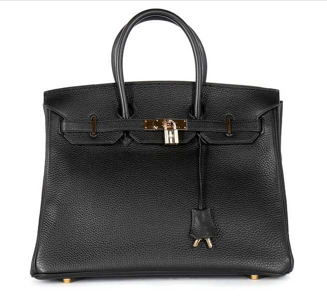 Lot 28 - An Hermès black clemence leather Birkin, 2003,...