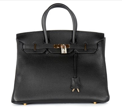 Lot 28 - An Hermès black clemence leather Birkin, 2003,...