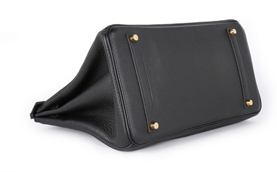 Lot 28 - An Hermès black clemence leather Birkin, 2003,...