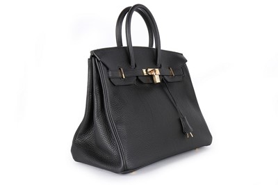 Lot 28 - An Hermès black clemence leather Birkin, 2003,...
