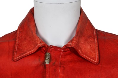 Lot 365 - A Carol Christian Poell men's garment-dyed red kangaroo leather jacket, 'Self-Same' collection, 2009