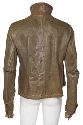 Lot 364 - A Carol Christian Poell men's garment-tanned taupe leather jacket, probably 'Self-Same' collection, 2009