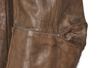Lot 364 - A Carol Christian Poell men's garment-tanned taupe leather jacket, probably 'Self-Same' collection, 2009