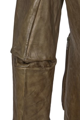 Lot 364 - A Carol Christian Poell men's garment-tanned taupe leather jacket, probably 'Self-Same' collection, 2009