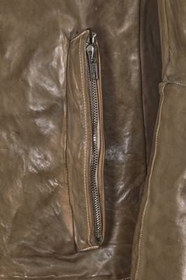 Lot 364 - A Carol Christian Poell men's garment-tanned taupe leather jacket, probably 'Self-Same' collection, 2009