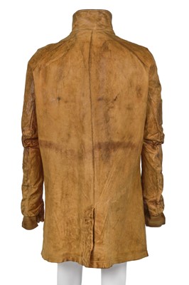 Lot 346 - A Carol Christian Poell men's tan leather coat, 'Disjointed' collection, Autumn-Winter 2007-08