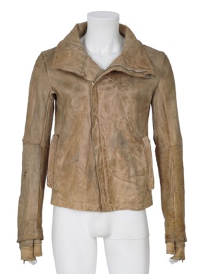 Lot 363 - A Carol Christian Poell men's garment-tanned beige kangaroo leather jacket, 'Self-Same' collection, 2009
