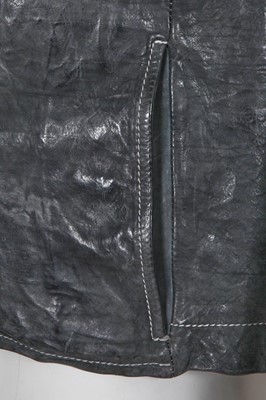 Lot 353 - A Carol Christian Poell men's garment-dyed blue-grey calf leather jacket, '00 Off Scene' collection, Spring-Summer 2008