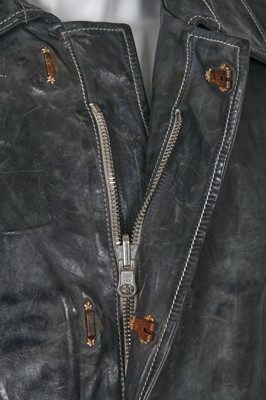 Lot 353 - A Carol Christian Poell men's garment-dyed blue-grey calf leather jacket, '00 Off Scene' collection, Spring-Summer 2008