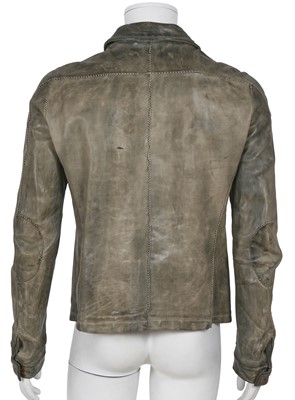 Lot 339 - A Carol Christian Poell men's garment-dyed green-grey calf leather jacket, 'Paranoid' collection, Spring-Summer 2007