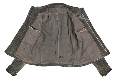 Lot 339 - A Carol Christian Poell men's garment-dyed green-grey calf leather jacket, 'Paranoid' collection, Spring-Summer 2007
