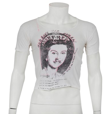 Lot 536 - A Westwood/McLaren Seditionaries printed cotton jersey 'God Save the Queen' t-shirt, 1977