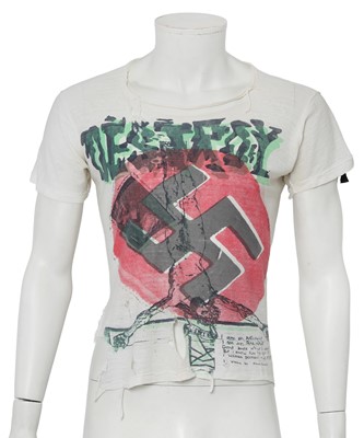 Lot 537 - A Westwood/McLaren Seditionaries printed cotton jersey 'Destroy' t-shirt, circa 1977