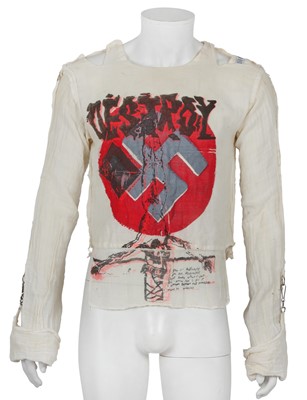 Lot 535 - A Westwood/McLaren printed muslin 'Destroy' top, circa 1977