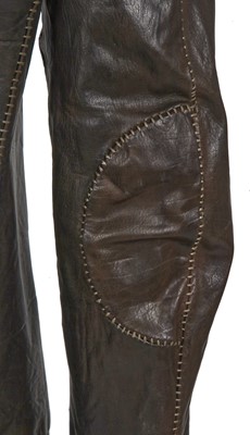 Lot 340 - A Carol Christian Poell men's garment-dyed dark brown calf leather jacket, 'Paranoid' collection, Spring-Summer 2007