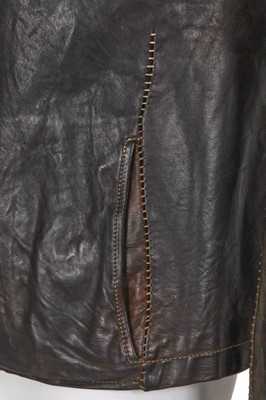 Lot 340 - A Carol Christian Poell men's garment-dyed dark brown calf leather jacket, 'Paranoid' collection, Spring-Summer 2007