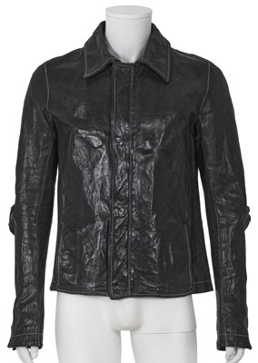 Lot 351 - A Carol Christian Poell men's garment-dyed black calf leather jacket, '00 Off Scene' collection, Spring-Summer 2008