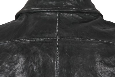 Lot 351 - A Carol Christian Poell men's garment-dyed black calf leather jacket, '00 Off Scene' collection, Spring-Summer 2008