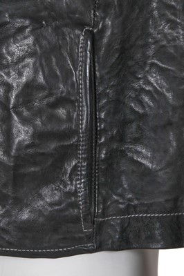 Lot 351 - A Carol Christian Poell men's garment-dyed black calf leather jacket, '00 Off Scene' collection, Spring-Summer 2008