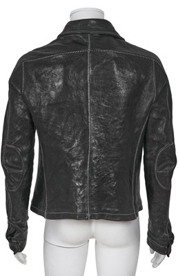 Lot 333 - A Carol Christian Poell men's garment-dyed black deer leather jacket, 'B-Sides' collection, Autumn-Winter 2006-07