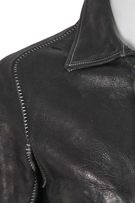 Lot 333 - A Carol Christian Poell men's garment-dyed black deer leather jacket, 'B-Sides' collection, Autumn-Winter 2006-07