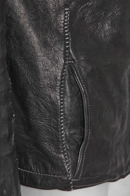 Lot 333 - A Carol Christian Poell men's garment-dyed black deer leather jacket, 'B-Sides' collection, Autumn-Winter 2006-07