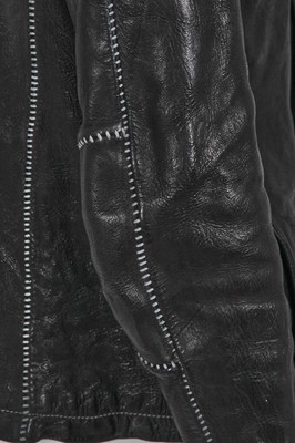 Lot 333 - A Carol Christian Poell men's garment-dyed black deer leather jacket, 'B-Sides' collection, Autumn-Winter 2006-07