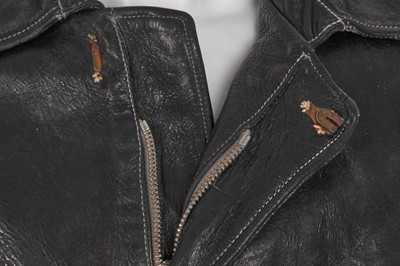 Lot 333 - A Carol Christian Poell men's garment-dyed black deer leather jacket, 'B-Sides' collection, Autumn-Winter 2006-07