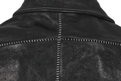 Lot 333 - A Carol Christian Poell men's garment-dyed black deer leather jacket, 'B-Sides' collection, Autumn-Winter 2006-07