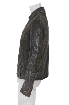 Lot 332 - A Carol Christian Poell men's garment-dyed brown leather jacket, 'B-Sides' collection, Autumn-Winter 2006-07