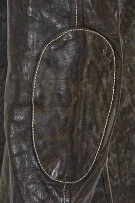 Lot 332 - A Carol Christian Poell men's garment-dyed brown leather jacket, 'B-Sides' collection, Autumn-Winter 2006-07