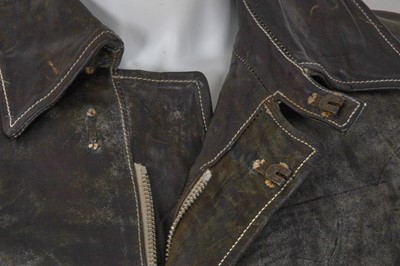 Lot 332 - A Carol Christian Poell men's garment-dyed brown leather jacket, 'B-Sides' collection, Autumn-Winter 2006-07