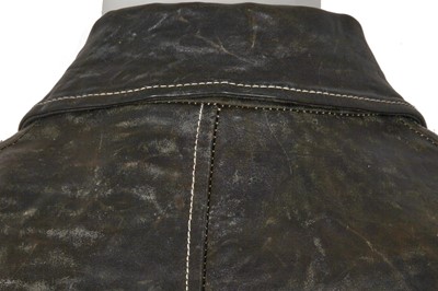 Lot 332 - A Carol Christian Poell men's garment-dyed brown leather jacket, 'B-Sides' collection, Autumn-Winter 2006-07