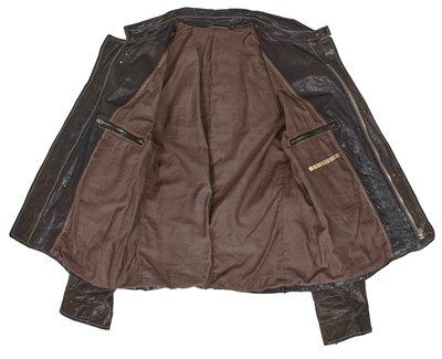 Lot 332 - A Carol Christian Poell men's garment-dyed brown leather jacket, 'B-Sides' collection, Autumn-Winter 2006-07