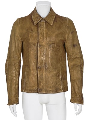 Lot 330 - A Carol Christian Poell men's garment-dyed beige leather jacket, 'Dispossessed' collection, Spring-Summer 2005